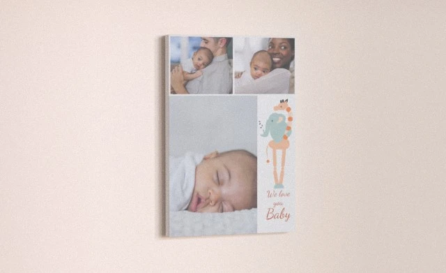 We Love You Baby Canvas Design